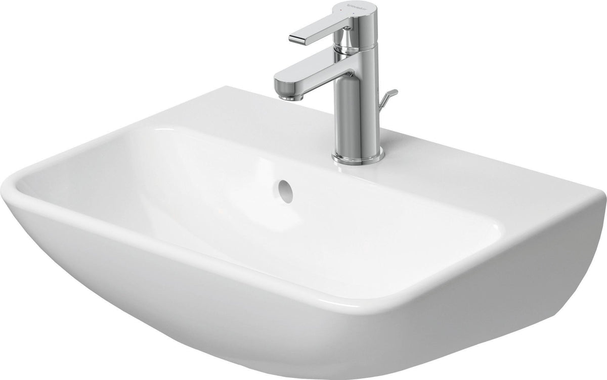 DURAVIT Handwaschbecken ME by Starck 450 mm, weiß seidenmatt, mit Überlauf, ohne Hahnloch
