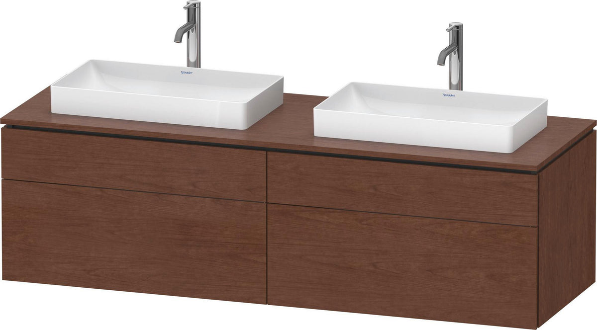 Duravit L-Cube Waschtischunterbau 1620 mm taupe supermatt, wandhängend, Tip-On