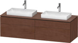 Duravit L-Cube Waschtischunterbau 1620 mm taupe supermatt, wandhängend, Tip-On