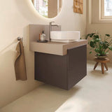 Duravit Balcoon Konsole 800x370x550 mm mit mittigem Ausschnitt, Elfenbein Matt