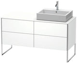 Duravit XSQUARE Waschtischunterbau 1400 mm mit Fußgestell und Becken rechts