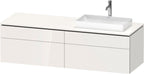 weiß hochglanz / Mitteldichte Faserplatte (MDF) / 2 Schubkästen, 2 Auszüge