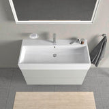 Duravit Waschtisch Vero Air 1000 mm mit Überlauf, 1 Hahnloch Mitte, weiß – Wandmontage