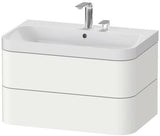 Duravit Waschtischset HAPPY D.2 PLUS 775x490mm ein Hahnloch taupe supermatt