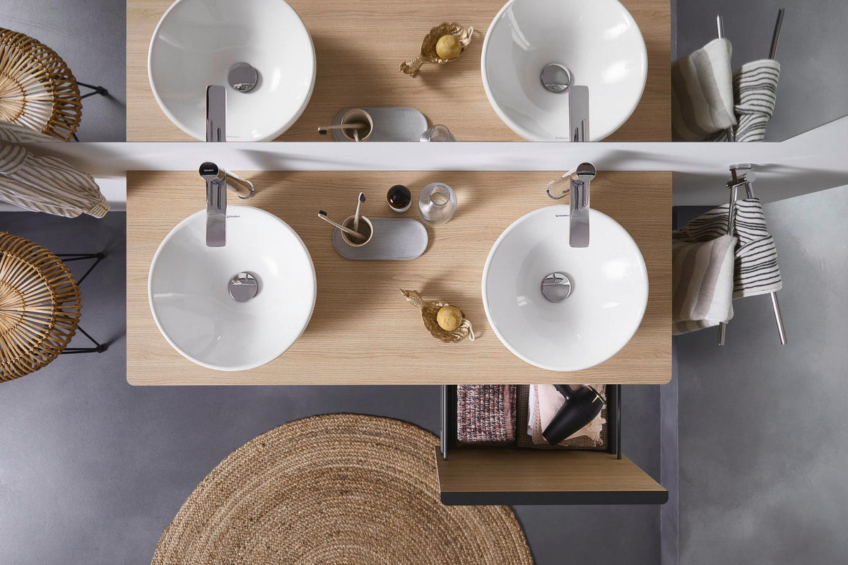 DURAVIT D-Neo Aufsatzbecken 400mm rund weiß ohne Überlauf mit WonderGliss