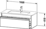 DURAVIT Ketho Waschtischunterbau 1000 mm betongrau matt mit 1 Auszug – ME by Starck Design