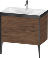 Duravit XViu c-bonded Waschtischset bodenstehend 800 mm mit 2 Auszügen, Push-Open und Soft-Close