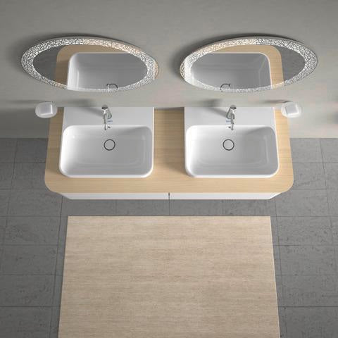 DURAVIT Aufsatzbecken Happy D.2 Plus 600 mm Weiß mit Überlauf und Hahnlochbank