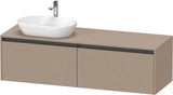 DURAVIT Ketho.2 Waschtischunterbau 1600 mm betongrau matt mit 2 Auszügen
