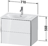 Duravit XSquare Waschtischunterbau 710 mm mit 2 Schubkästen in Steingrau matt