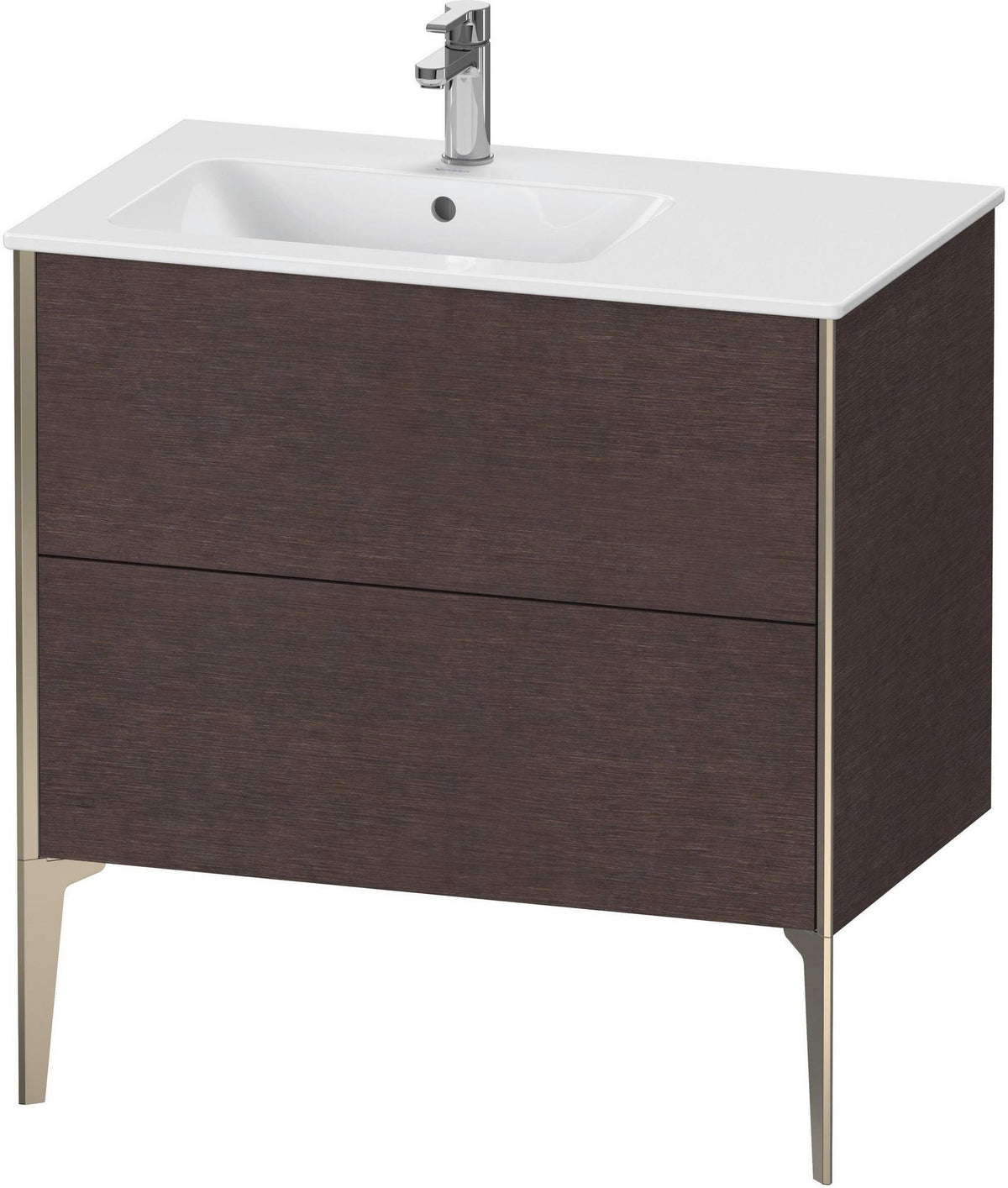Duravit XViu Waschtischunterbau bodenstehend 810 mm mit 2 Auszügen, weiß matt, Tip-On Technik