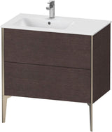 Duravit XViu Waschtischunterbau bodenstehend 810 mm mit 2 Auszügen, weiß matt, Tip-On Technik