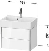 Duravit XViu Waschtischunterbau 584 mm 2 Schubkästen Compact s-matt
