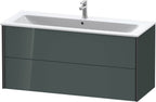 dolomiti grey hochglanz / Mitteldichte Faserplatte (MDF) / 2Schubk.,schwarz matt/dolom.grey