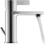 Duravit D-Neo Einhebel-Waschtischmischer mit FreshStart, Zugstange & Chrom – 94 mm Ausladung