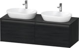 Duravit Ketho.2 Konsolen-Waschtischunterbau 1400 mm Betongrau Matt mit 2 Auszügen