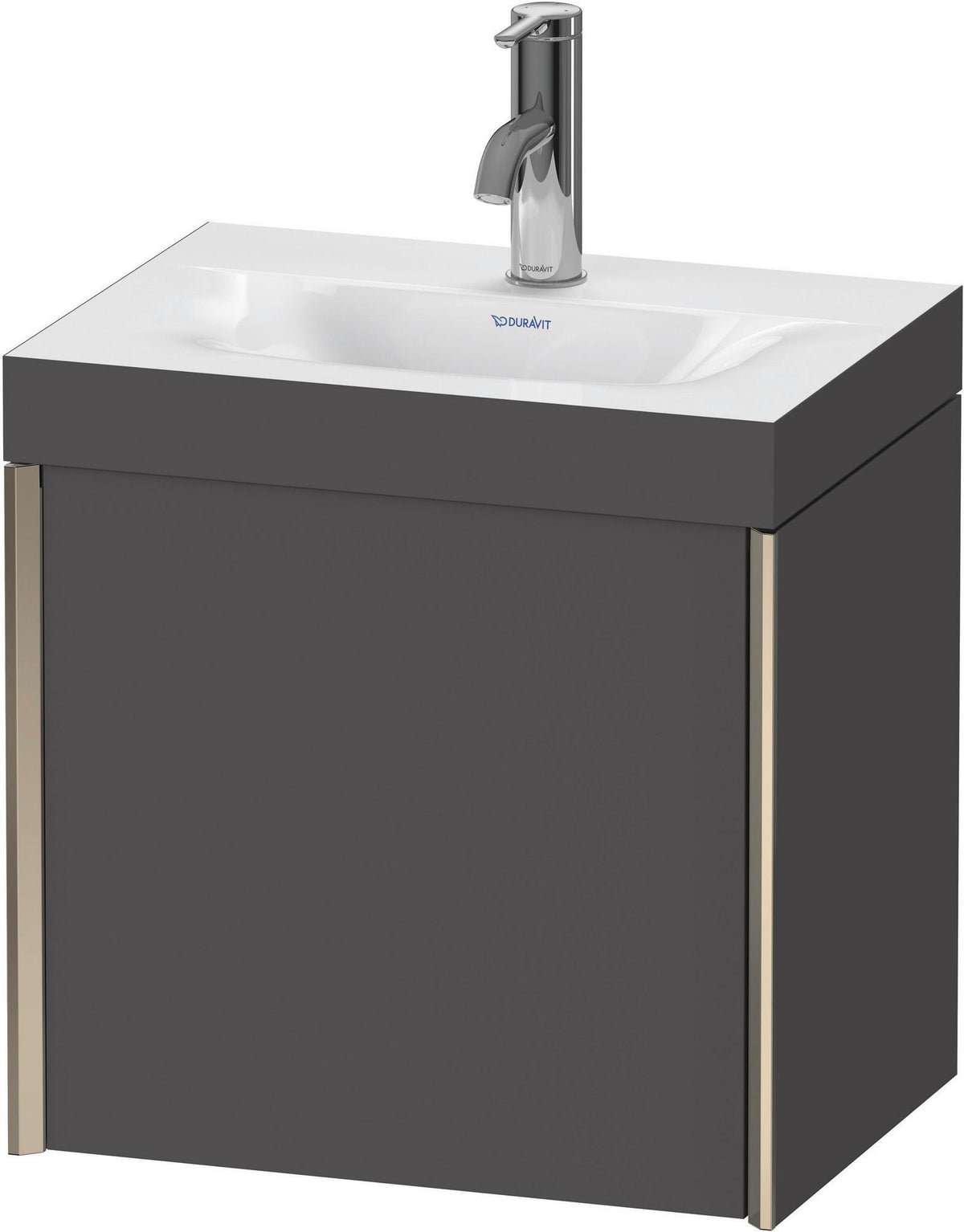 DURAVIT XViu c-bonded Waschtischunterbauset wandhängend 450 mm champagner matt graphit matt