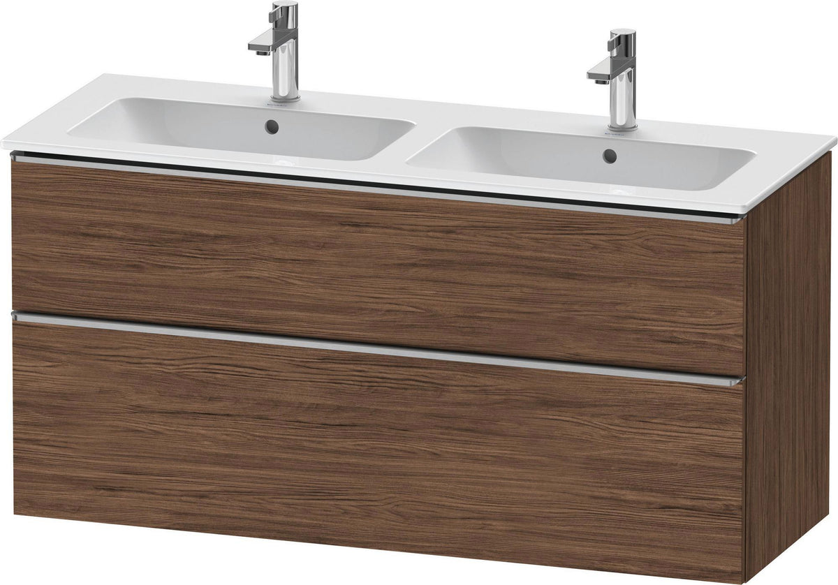 Duravit D-Neo Waschtischunterbau 1280 mm betongrau matt – wandhängend, 1 Auszug, Bronze Griff