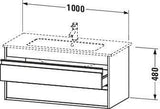 DURAVIT Ketho Waschtischunterbau 1000 mm mit 2 Schubkästen, Weiß Matt, wandhängend