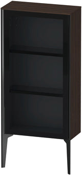 DURAVIT XViu Halbhochschrank 890 mm, Glasfront Nussbaum gebürstet, rechts, Tip-on