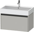 Duravit Waschtischunterbau Ketho.2 wandhängend 460x784x440mm Betongrau Matt 1 Auszug