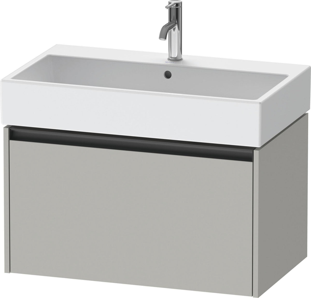 Duravit Waschtischunterbau Ketho.2 wandhängend 460x784x440mm Betongrau Matt 1 Auszug