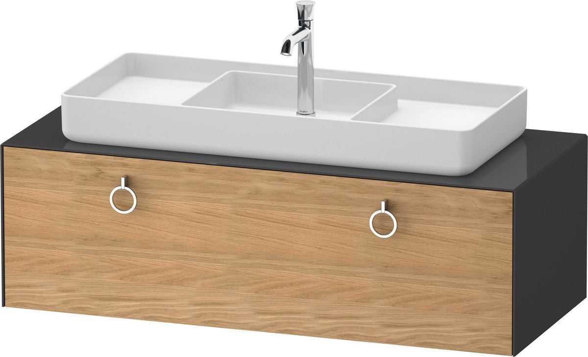 DURAVIT White Tulip Konsolen-Waschtischunterbau wandhängend 1300 mm Weiß Seidenmatt, 1 Auszug