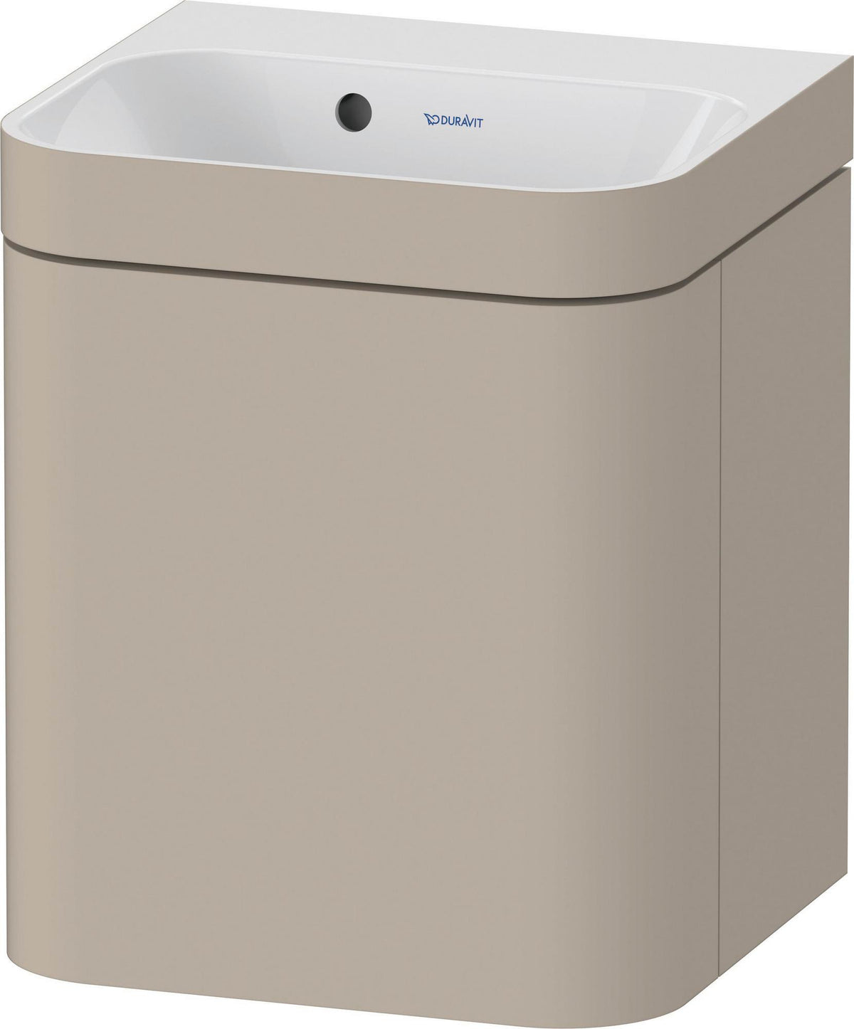 DURAVIT Happy D.2 c-bonded Waschtischset 400x360x480 mm mit 1 Tür links, Taupe seidenmatt