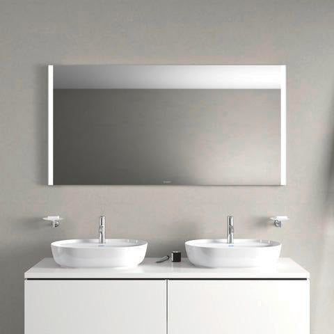 DURAVIT L-Cube Konsole variabel 45 mm weiß matt mit 2 Ausschnitten, 550 mm tief
