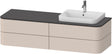 DURAVIT Happy D.2 Konsolenwaschtischunterbau 1600 mm taupe supermatt, 4 Schubkästen, Tip-On