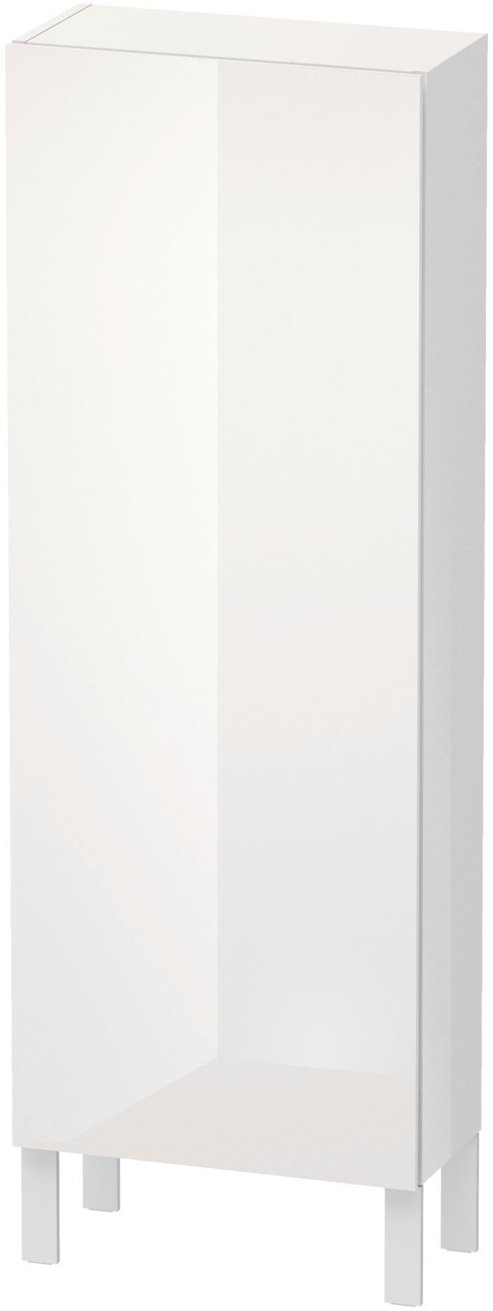 Duravit L-Cube Halbhochschrank 500 mm, 1 Tür links, betongrau matt, wandhängend, Soft-Close