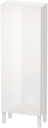 Duravit L-Cube Halbhochschrank 500 mm, 1 Tür links, betongrau matt, wandhängend, Soft-Close