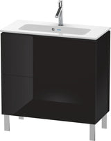 Duravit L-Cube Waschtischunterbau 820 mm, 2 Auszüge, bodenstehend, Weiß Matt