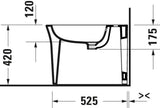 DURAVIT Standbidet White Tulip 580 mm von Philippe Starck – Weiß, mit Überlauf und WonderGliss