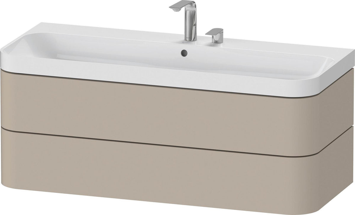 Duravit Happy D.2 Waschtischset 1175 mm wandhängend mit Tip-on Technik und Soft-Close