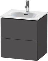 DURAVIT L-Cube Waschtischunterbau 520 mm weiß matt – 2 Schubkästen, wandhängend