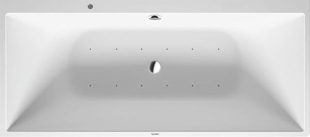 Duravit DURASQUARE Whirlwanne 180x80 cm Ecke links mit Air-System, 2 Rückenschrägen, Mineralguss weiß