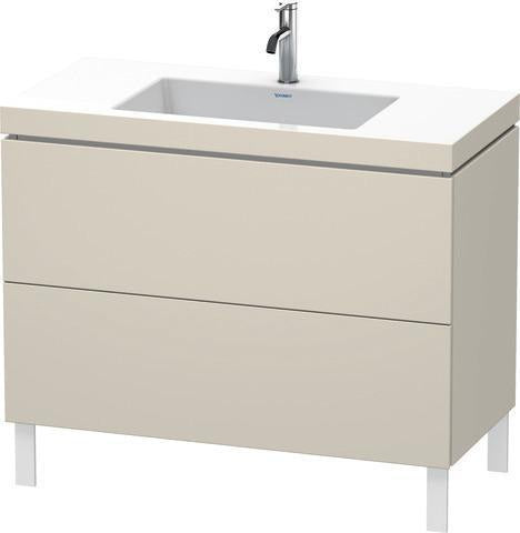 Duravit L-Cube Waschtischset 1000x480mm mit Vero Air Möbelwaschtisch, 2 Auszüge, 1 Hahnlochbank, seidenmatt