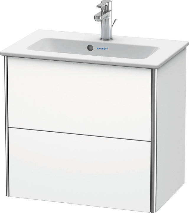 DURAVIT XSquare Waschtischunterbau 610 mm, 2 Schubkästen, Weiß Seidenmatt, Tip-On