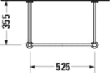 DURAVIT Metallkonsole Vero Air höhenverstellbar 355x525 mm Chrom für Waschtisch 236860