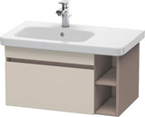DURAVIT DuraStyle Waschtischunterbau 730 mm betongrau matt – wandhängend mit 1 Auszug & 2 offenen Fächern