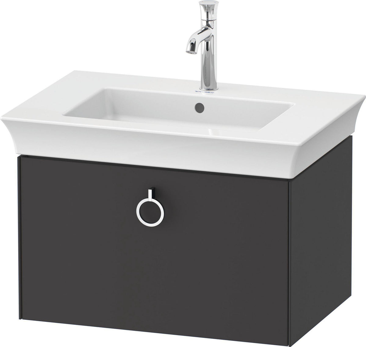 DURAVIT White Tulip Waschtischunterbau 684 mm, 1 Auszug, wandhängend, weiß seidenmatt