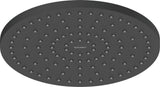 DURAVIT Kopfbrause MinusFlow D250, Rund, Rain Schwarz Matt – 1 Strahl, Antikalk, 250 mm