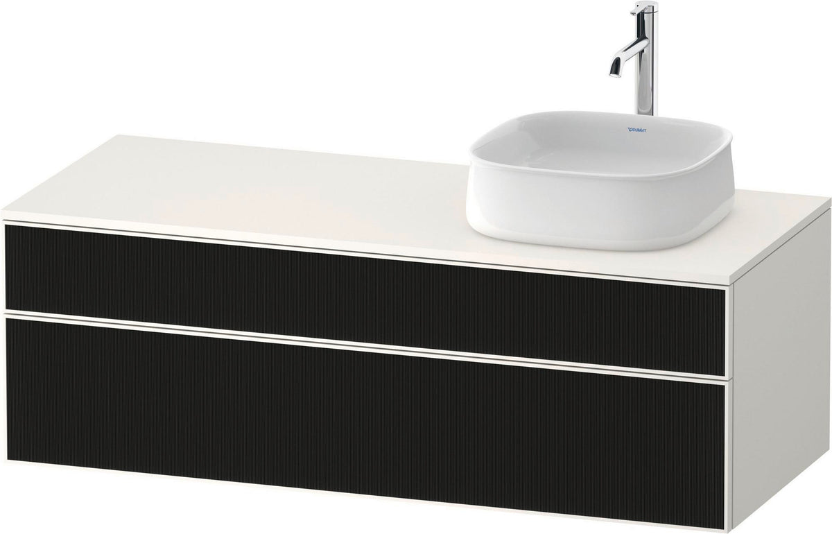 Duravit Zencha Konsolen-Waschtischunterbau 1300 mm Eiche Anthrazit wandhängend