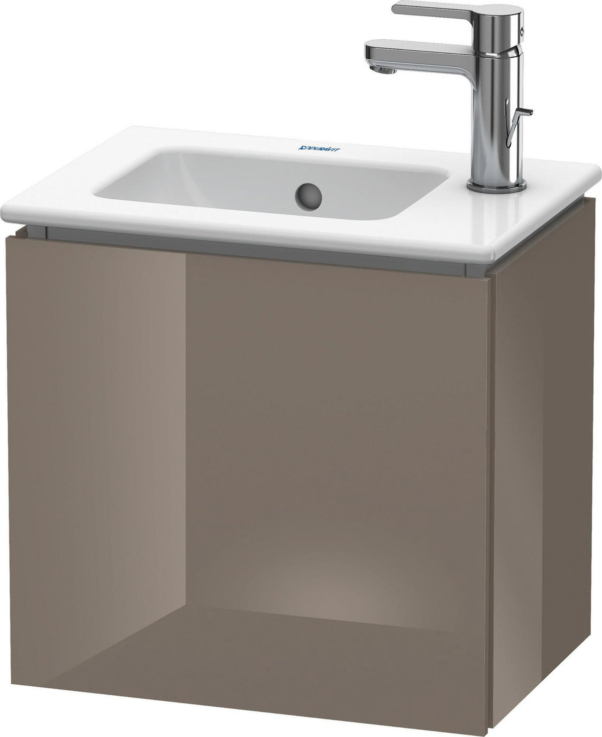 Duravit L-Cube Waschtischunterbau 420 mm wandhängend, 1 Tür links, flannel grey hochglanz