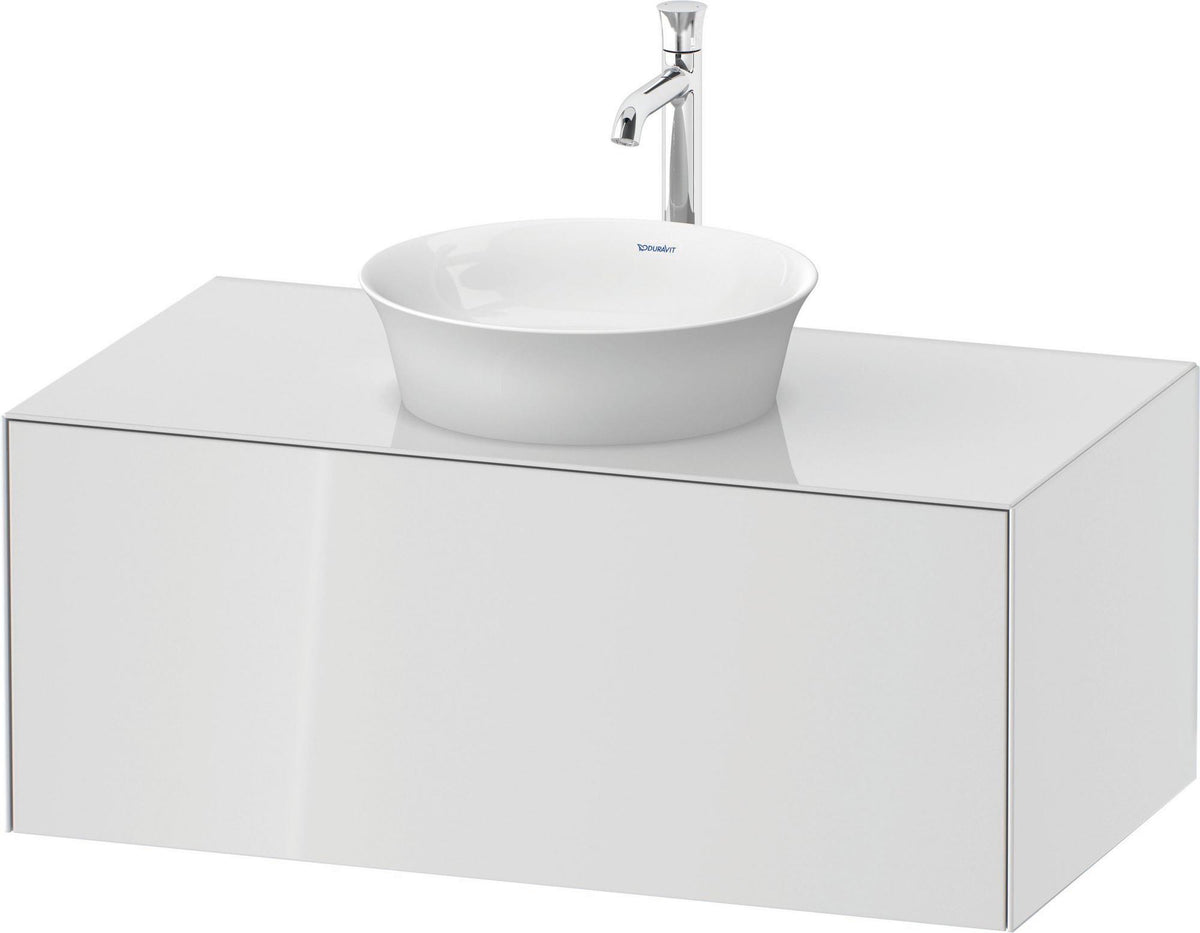 DURAVIT White Tulip Waschtischunterbau 1000 mm Taupe Seidenmatt mit LED & Tip-On
