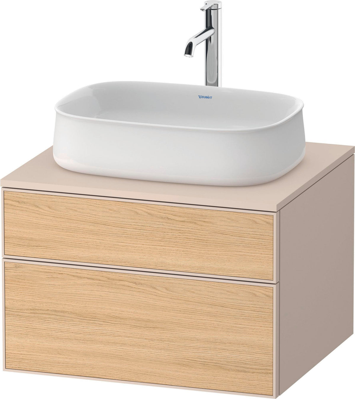 DURAVIT Zencha Konsolenwaschtischunterbau 650 mm Eiche Anthrazit mit Push-Open