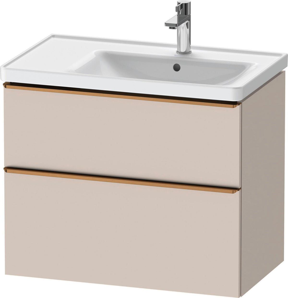 Duravit D-Neo Waschtischunterbau 784 mm Eiche Schwarz Bronze, wandhängend, 1 Auszug