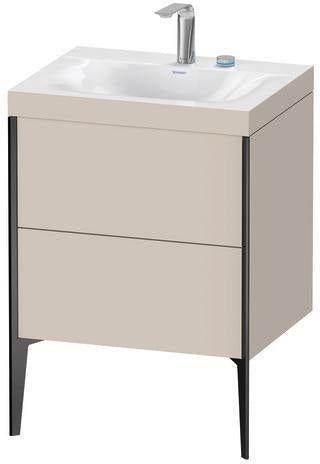 Duravit Möbelwaschtischset XVIU 600x480mm Cha ma / ta s-matt Ra 83 o HL – Viu Waschtisch mit Unterbau
