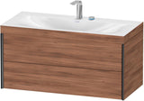 DURAVIT XViu c-bonded Waschtischunterset 1000 mm, 2 Schubkästen, Nussbaum Dunkel, Wandhängend